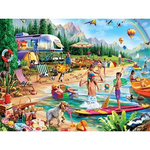MasterPieces (31999) - Adrian Chesterman: "Day at the Lake" - 300 pieces puzzle