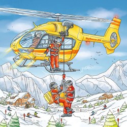 Ravensburger (08052) - "On the Ski Slope" - 49 pieces puzzle
