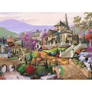 Ravensburger (14806) - "Hillside Retreat" - 500 pieces puzzle