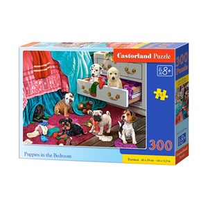 Castorland (B-030392) - "Puppies in the Bedroom" - 300 pieces puzzle