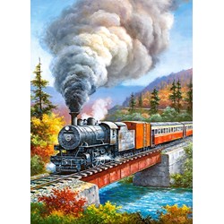Castorland (B-222070) - "Train Crossing" - 200 pieces puzzle
