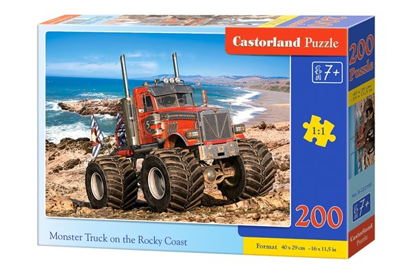 Castorland (B-222100) - "Monster Truck on the Rocky Coast" - 200 pieces puzzle