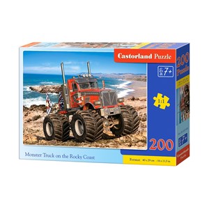 Castorland (B-222100) - "Monster Truck on the Rocky Coast" - 200 pieces puzzle