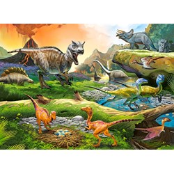 Castorland (B-111084) - "World of Dinosaurs" - 100 pieces puzzle