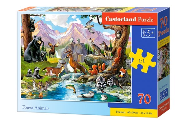 Castorland (B-070091) - "Forest Animals" - 70 pieces puzzle