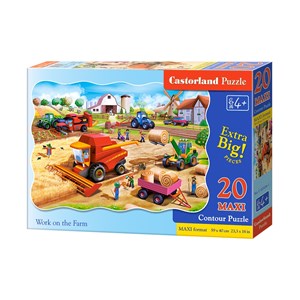 Castorland (C-02436) - "Work on the Farm" - 20 pieces puzzle