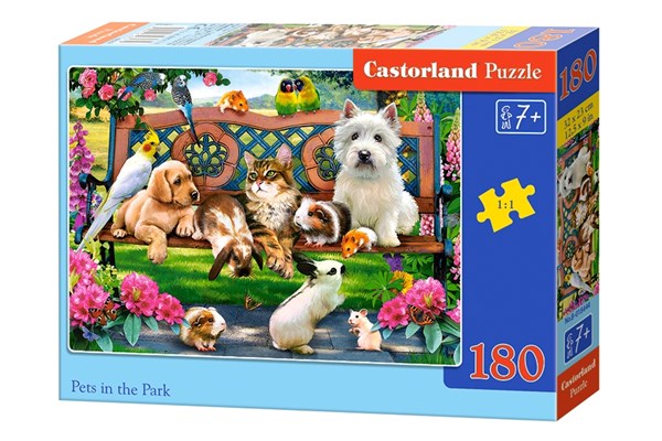 Castorland (B-018444) - "Pets in the Park" - 180 pieces puzzle