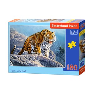 Castorland (B-018451) - "Tiger on the Rock" - 180 pieces puzzle