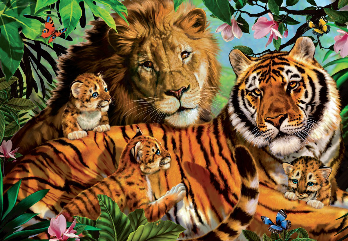 Puzzle 1000 Teile Tiger In The Jungle Castorland C-103935-2 Neu 