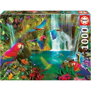 Educa (18457) - "Tropical Parrots" - 1000 pieces puzzle