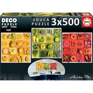 Educa (18454) - Andrea Tilk: "Fruits and Flowers" - 500 pieces puzzle
