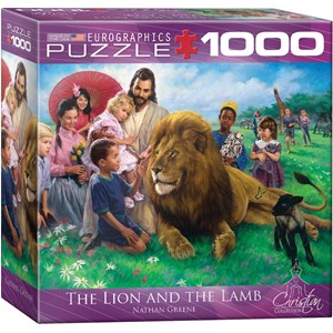 Eurographics (8000-0345) - Nathan Greene: "The Lion and the Lamb" - 1000 pieces puzzle