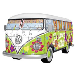Ravensburger (12532) - "Volkswagen T1, Hippie Style" - 162 pieces puzzle