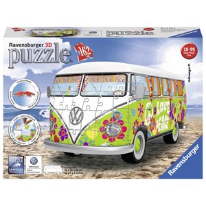 Ravensburger (12532) - "Volkswagen T1, Hippie Style" - 162 pieces puzzle
