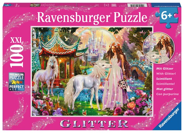 Ravensburger (13617) - "Princess with Unicorn" - 100 pieces puzzle