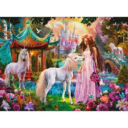 Ravensburger (13617) - "Princess with Unicorn" - 100 pieces puzzle