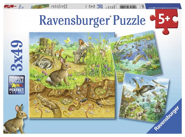 Ravensburger (08050) - "Animals in their Habitats" - 49 pieces puzzle