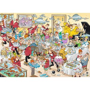 Jumbo (19083) - Jan van Haasteren: "Food Frenzy" - 1000 pieces puzzle