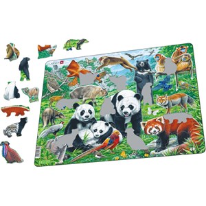Larsen (FH43) - "Panda Bear Family on a China Mountain Plateau" - 56 pieces puzzle
