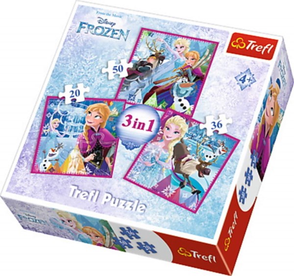 Trefl (34832) - "Frozen" - 20 36 50 pieces puzzle