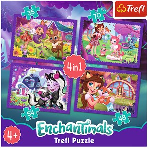 Trefl (34305) - "Enchantimals" - 35 48 54 70 pieces puzzle