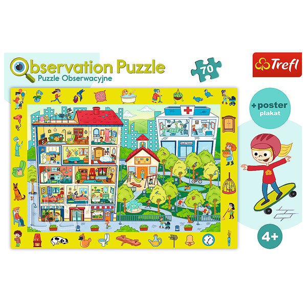 Trefl (15534) - "Visit the town" - 70 pieces puzzle