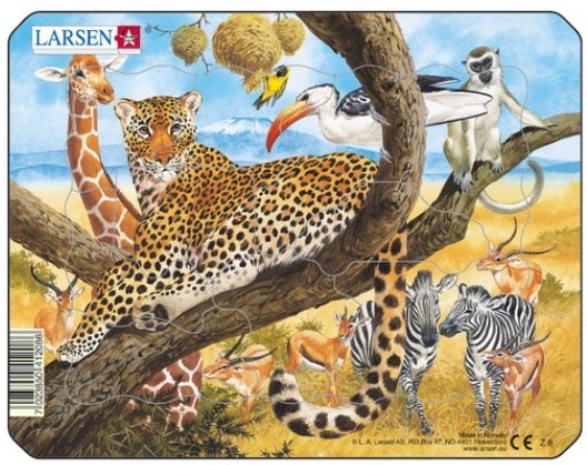 Larsen (Z8-2) - "Exotic Animals" - 11 pieces puzzle