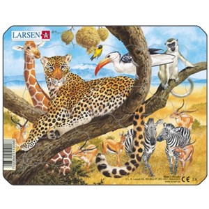 Larsen (Z8-2) - "Exotic Animals" - 11 pieces puzzle