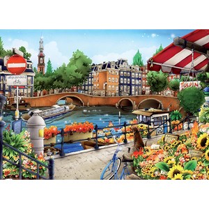 King International (85516) - "Amsterdam & London" - 1000 pieces puzzle