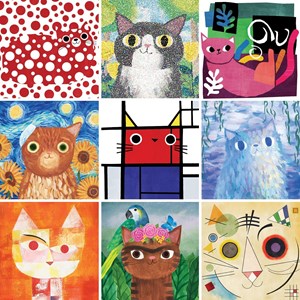 Chronicle Books / Galison (9780735361072) - "Artsy Cats" - 500 pieces puzzle