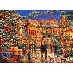 Grafika (02903) - Chuck Pinson: "Christmas at the Town Square" - 2000 pieces puzzle