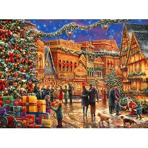 Grafika (02903) - Chuck Pinson: "Christmas at the Town Square" - 2000 pieces puzzle