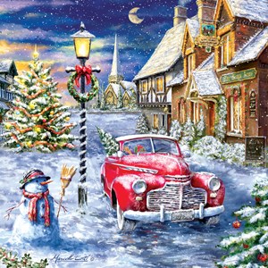 SunsOut (60668) - "A Red Car for Christmas" - 500 pieces puzzle