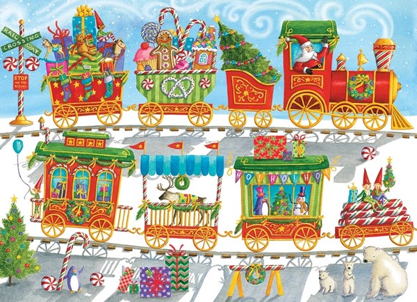 Cobble Hill (54608) - "Christmas Train" - 350 pieces puzzle