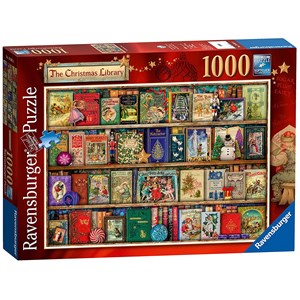 Ravensburger (19801) - "The Christmas Library" - 1000 pieces puzzle