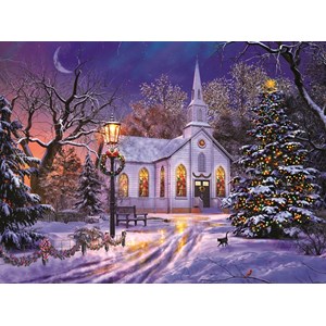 SunsOut (50041) - Dominic Davison: "The Old Christmas Church" - 1000 pieces puzzle