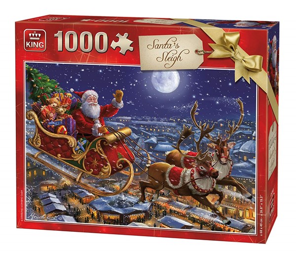 King International (05768) - "Christmas Santa Sleigh" - 1000 pieces puzzle