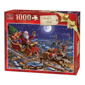 King International (05768) - "Christmas Santa Sleigh" - 1000 pieces puzzle