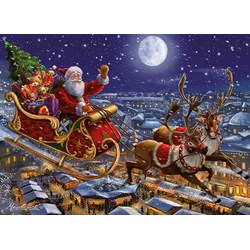 King International (05768) - "Christmas Santa Sleigh" - 1000 pieces puzzle