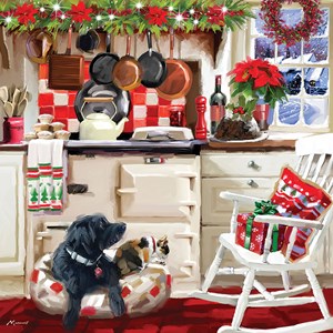 Otter House Puzzle (74138) - Richard Macneil: "Christmas Kitchen" - 1000 pieces puzzle