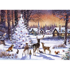 Otter House Puzzle (74740) - "Christmas Gatheringotter" - 1000 pieces puzzle