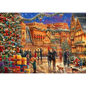 Bluebird Puzzle (70057) - Chuck Pinson: "Christmas at the Town Square" - 2000 pieces puzzle