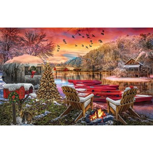 SunsOut (30141) - "Christmas Eve Camping" - 1000 pieces puzzle