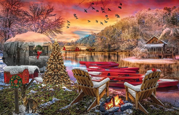 SunsOut (30141) - "Christmas Eve Camping" - 1000 pieces puzzle
