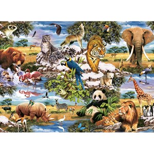 King International (55874) - "Animal Collection" - 500 1000 pieces puzzle