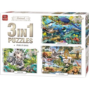 King International (55874) - "Animal Collection" - 500 1000 pieces puzzle