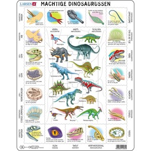 Larsen (HL9-NL) - "Fascinating Dinosaurs - NL" - 35 pieces puzzle
