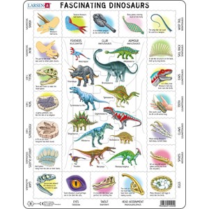 Larsen (HL9-GB) - "Fascinating Dinosaurs" - 35 pieces puzzle