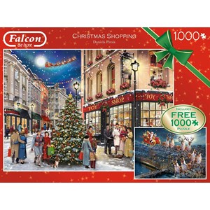 Falcon (11225) - Daniela Pirola: "Christmas Shopping" - 100 pieces puzzle