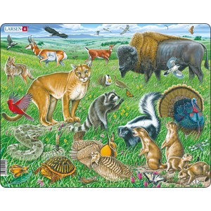 Larsen (FH40) - "Wildlife on the Great American Prairie" - 53 pieces puzzle